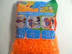 ハマビーズ・Sビーズ　蛍光クリアオレンジ