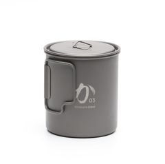 KA03  アウトドア  キャンプ用品　超軽量化  チタンカップ  450ml（蓋付き)  KCUP-450-C