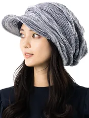 【即日発送】[QUEENHEAD] [クイーンヘッド]つば付きニットキャップ ニット帽 キャスケット 帽子 メンズ レディース 大きいサイズ UV 防寒 小顔対策