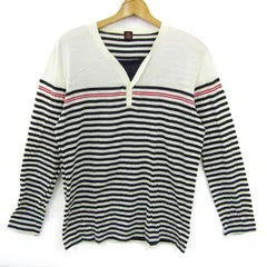 タケオキクチ 長袖Ｔシャツ トップス ボーダー柄 日本製 メンズ 3サイズ 紺×白 TAKEO KIKUCHI 【中古】