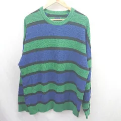 ◇ ⊇ GAP ギャップ 長袖 ニット セーター サイズL グリーン ブルー メンズ E  【1506180000261】