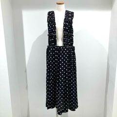 RH-A003 コムデギャルソン コムデギャルソン COMME des GARCONS COMME des GARCONS エステルシフォン ドットプリント 吊りスカート 黒×白 XSサイズ 2021年A/W