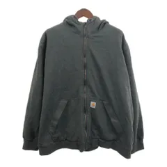 Carhartt カーハート フルジップ スウェット パーカー 大きいサイズ グレー (メンズ 2XL) 中古 古着 Q8004