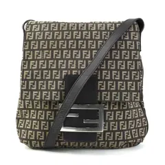 希少⭐️フェンディ　マンマバケット　ウール　ショルダーバッグ　FF金具　肩掛け FENDI】マンマバケット ショルダーバッグ ズッカ柄 FF金具