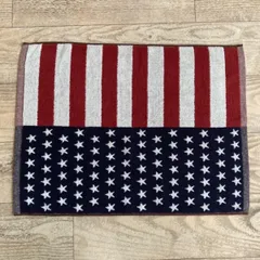 星条旗柄バスマット　レッド