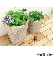 2点セット プランター 高さ23cm/19cm 多肉植物 盆栽 観葉植物 花 ア