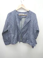 ◇ SHENERY シーナリー デニム調 ノーカラー シンプル 薄手 長袖 ジャケット サイズF ブルー レディース P  【1403110004965】のサムネイル