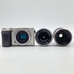 Sony デジタル一眼 α6000 ILCE-6000Y ダブルズームレンズキット [シルバー] 美品 動作確認済 【全額返金保証】【最速発送】