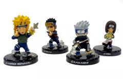 [중고] 식완 트레이딩 피규어 NARUTO-나루토-질풍전 우즈마키 인도전 특별편 하타케 카카시 & 파풍 미나토&우치하 오비토&린(4체 세트)