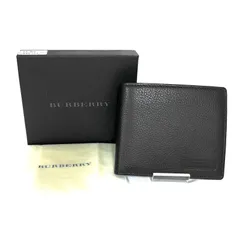 【新品未使用★超レア】BURBERRY二つ折り財布★ノバチェック★ブラック 黒★ 未使用BURBERRY バーバリー レザー二つ折り財布 ブラック ノバ