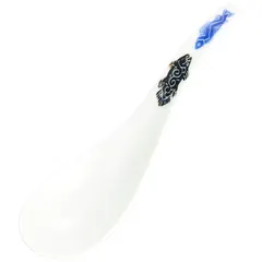 有田焼 伝平窯 「 究極の レンゲ 」 ラーメン用 古生双魚(黒) 直径約16cm れんげスプーン 蓮華 陶器 食洗機対応 日本製 R2261 0