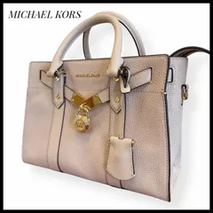 【訳アリ】　マイケルコース　MICHAEL KORS ハミルトン　サッチェル　バッグ　レザー　ハンドバッグ　ショルダーバッグ　2way ピンク　本革　MK　女性