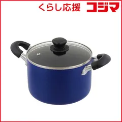 【 新品 未開封 】 ベストコ 両手鍋 20cm キャセロール IH ガス火対応 ブルー 極深 NQ0263 未使用 送料無料のサムネイル