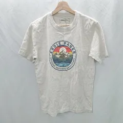 ◇ ⊂ Φ Eddie Bauer エディー バウアー ロゴプリント 半袖 Tシャツ サイズS ホワイト系 メンズ E  【1506130009542】