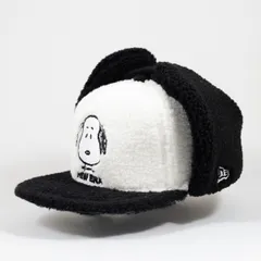 【ニューエラ正規品】KIDS 子供用 ニューエラ 帽子 Kid's 59FIFTY Dog Ear ドッグイヤー PEANUTS ピーナッツ ホワイト ブラックバイザー(商品番号：14344467)