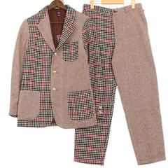Rowing Blazers ローイングブレザーズ ポリエステル ウール ツイード セットアップ スーツ テーラードジャケット シングルジャケット パンツ スラックス 表記サイズS / 30W　【WSP】