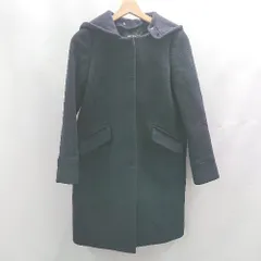 ◇ ⊇ UNITED ARROWS ユナイテッドアローズ ウール混合 フード取り外し可能 長袖 コート サイズ34 ネイビー レディース E  【1503060017760】