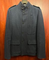 【SHIPS 取り扱い】 MADE IN ITALY製 U-Ni-Ty ウールミリタリーコート ネイビー 48サイズ