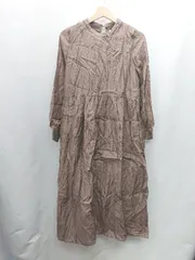 ◇ ⊇ Aunt Marie's アントマリーズ 長袖 ロング ワンピース サイズS ブラウン系 レディース E  【1502030031508】