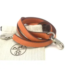 HERMES エルメス レザー ケリー用 ショルダー ストラップ ブラウン x ゴールド 超美品 m11345寝具/家具