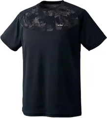 【新品】prince（プリンス） メンズ ユニセックス ゲームシャツ プリンス テニスウエアー バドミントンウェア 半袖シャツ 吸汗速乾 UPF50+　ブラック　MF4029-165