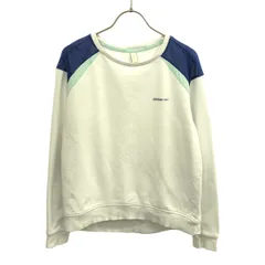 adidas NEO アディダス ネオ プリント 長袖 トレーニング トレーナー L ホワイト レディース 古着