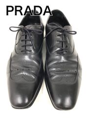 PRADA 革靴　ウィングチップシューズ メンズ SIZE 25.5cm