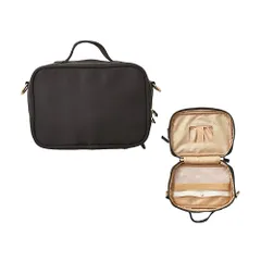 【迅速発送】chamo おむつポーチ おしりふき内蔵 オムツポーチおむつケース おむつ入れ おしりふきケース おしりふき一体型 ギフト 出産祝い 大容量 着替え 軽量 洗える (ブラック)