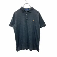 Polo Ralph Lauren半袖 ポロシャツ Lサイズ ポロラルフローレン ハーフボタン 刺繍 ブラック 古着卸 アメリカ仕入 t2407-4020