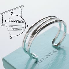 ティファニー ダイアゴナル バングル ブレスレット シルバー 925 P70fe 