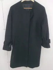 ◇ ◎ GU ジーユー 長袖 ノーカラー コート サイズS ブラック レディース  【1205190006705】