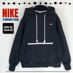 NIKE STANDARD ISSUE/ナイキ スタンダードイシュー★後付けフーディスウェット★DRI-FIT★後付けパーカー★スウッシュロゴ刺繍★ジップマフポケット★USAメンズM(JPNメンズXL)  #2411N015
