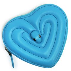 ブルガリ アンブッシュ AMBUSH コラボ セルペンティ コインケース 小銭入れ 財布 ラムスキン レザー ブルー 青 シルバー金具 290371 BVLGARI（未使用　展示品）