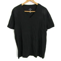 アルマーニエクスチェンジ 半袖Ｔシャツ 大きいサイズ コットン トップス 黒 メンズ XXLサイズ ブラック ARMANI EXCHANGE 【中古】