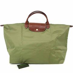 ロンシャン LONGCHAMP ル プリアージュ L トラベルバッグ ハンドバッグ 折りたたみ 1624089292 カーキ ブラウン 【中古】Aランク