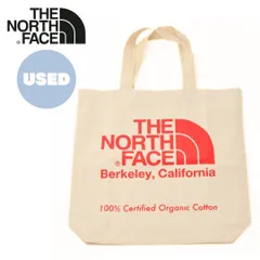 【USED】 THE NORTH FACE ノースフェイス トートバッグ オーガニックコットン ベージュ エコバッグ メンズ レディース