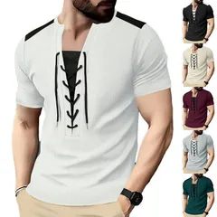 Tシャツ メンズ ワッフル 半袖Tシャツ カジュアル Tシャツ 無地 ワッフル生地