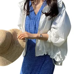 特別価格　春 レディース 夏 韓国ファッション UVカットパーカー 防水防 フード付き マウンテン ショート丈 アウター ジップアップ ジャケット 薄手 コート ブルゾン カジュアル 無地 house] かわいい きれいめ [Vincent 軽さ ゆったり