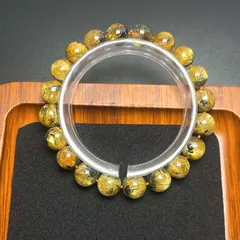 上級 EU製 ★太陽花タイチンルチル★黄金針水晶 金運 開運 ゴールド ブレスレット パワーストーン ギフト 9.4-9.8mm ZB7848