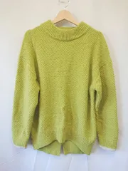 ◇ ⊆ niko and … ニコアンド ボトルネック 長袖 ニット サイズ4 ライムグリーン系 レディース E  【1508060005342】