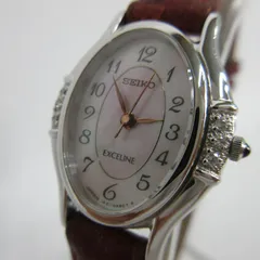 SEIKO セイコー EXCELINE 1F21-5F50 稼働品 ピンク文字盤 シルバー 腕時計 クォーツ