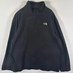 古着 ザ・ノースフェイス THE NORTH FACE ハーフジップフリースジャケット フリーストレーナー ワンポイントロゴ 大きいサイズ ライナー XXL  ブラック メンズ