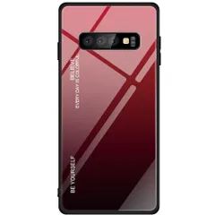 Galaxy S10 ケース SC-03L SCV41 ギャラクシーs10 グラデーション ハイブリット ケース 【Color】 レッド・ブラックのサムネイル