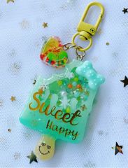 レジン♡シャカシャカ♡キーホルダー♡メロンバー♡