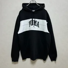 PUMA SQUAD プーマスクワッド 裏起毛 フーディースウェットパーカー XLサイズ ブラック ロゴプリント