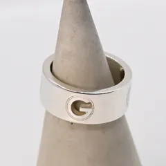 【研磨済】GUCCI Gロゴ カットアウト リング 10号 Ag925 指輪 グッチ ピンキー