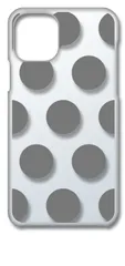 【新品未使用】iPhone11 Pro アイフォン11プロ クリア ハードケース ドット柄 水玉 (グレー) スマホケース カバー cl-iphone11pro-dotbig-13