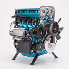 4気筒 DOHC ターボエンジン 組立 キット FA-4T大人がハマる 本格 仕様 モーター で リアル に駆動 細部までリアルに拘った エンジン 構造 模型 車の教材 エンジン音 ターボ 金属 エンジン模型キット【パーツ無料保証付き】