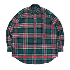 ralph lauren shirt BLAKE 犬　刺繍　ラルフローレンシャツ　BDシャツ　緑チェック