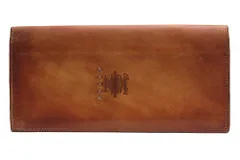 ステファノブランキーニ／Stefano Branchini 長財布 財布 ウォレット メンズ 男性 男性用 レザー 革 本革 ブラウン 茶  ART. 402 LONG YEN パティーヌ仕上げ 小銭入れなし 札入れ 二つ折りのサムネイル